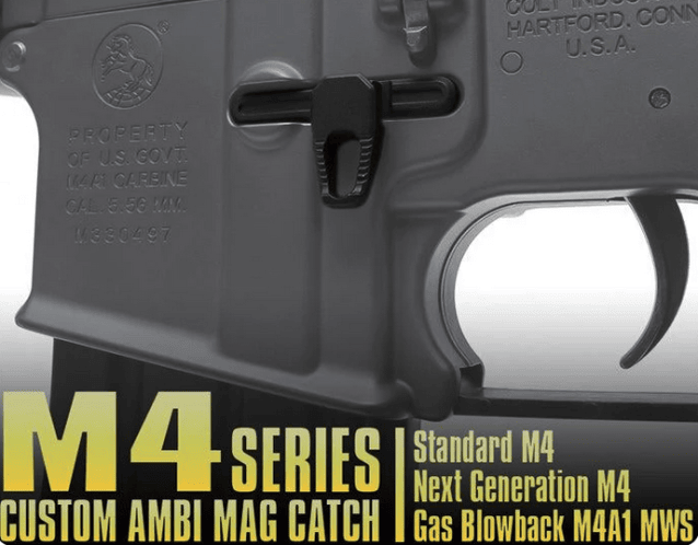 Laylax First Factory Custom Ambi Mag Catch for Tokyo Marui M4 Standard AEG Series - Airsoft Mag Release Catches - view 5