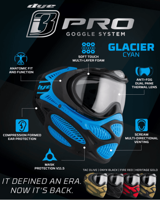DYE i3 Pro Goggle - Glacier Blue - Airsoft Full Face masks - view 7