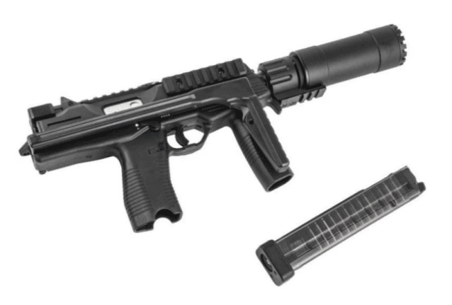 Maruyama MP-IX / MP9 DX Gas Blowback with Silencer - GBB Airsoft Gas Assault Rifles - view 5