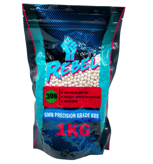 Rebel Precision 6mm BBs 1kg Bag - 0.30g - Airsoft BB Ammo .28 and Above