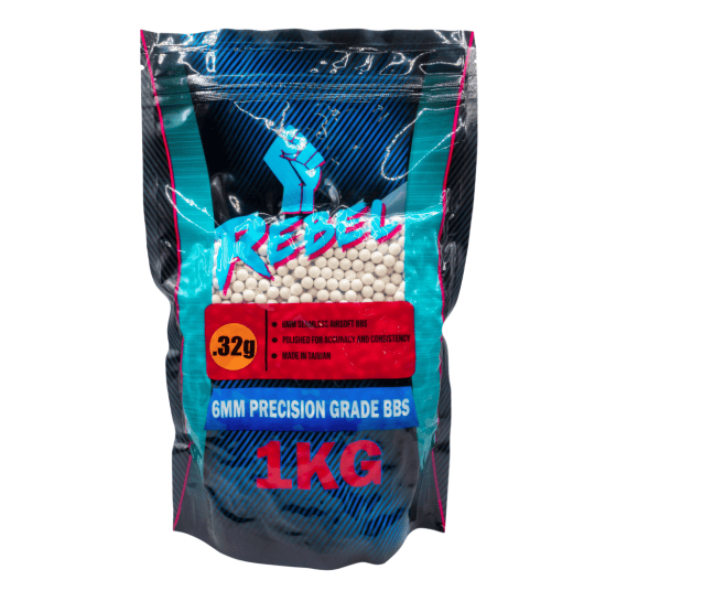 Rebel Precision 6mm BBs 1kg Bag - 0.32g - Airsoft BB Ammo .28 and Above