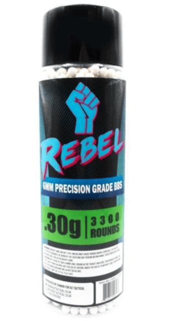 Rebel Precision 6mm BBs 3300ct Bottle - 0.3g - Airsoft BB Ammo .28 and Above