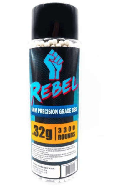 Rebel Precision 6mm BBs 3300ct Bottle - 0.32g - Airsoft BB Ammo .28 and Above
