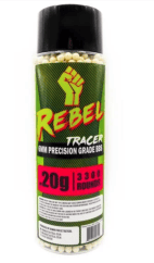 Rebel Precision 6mm Tracer BBs 3300ct Bottle - 0.2g