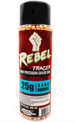 Rebel Precision 6mm Red Tracer BBs 3300ct Bottle - 0.25g