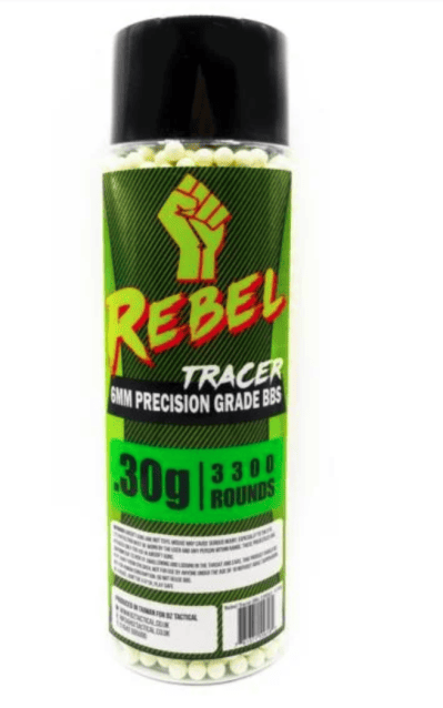 Rebel Precision 6mm Tracer BBs 3300ct Bottle - 0.32g - Airsoft BB Ammo .28 and Above