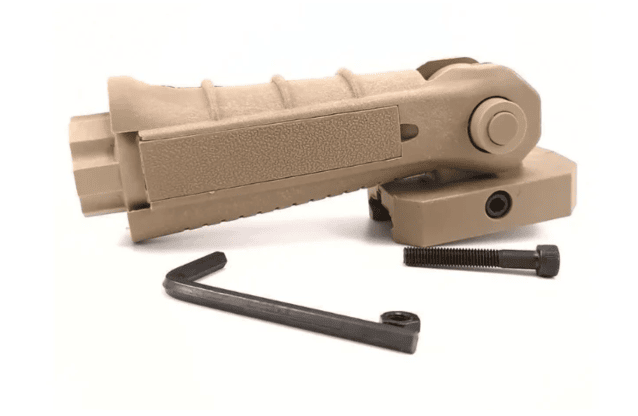 Rebel Precision Folding Grip - Tan - airsoft Foregrips
