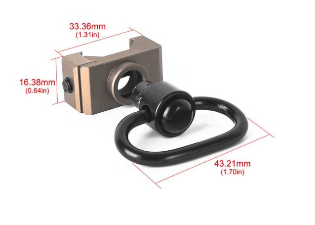 Rebel QD Sling Attachment Steel Mount - Dark Earth - Airsoft Slings - view 4