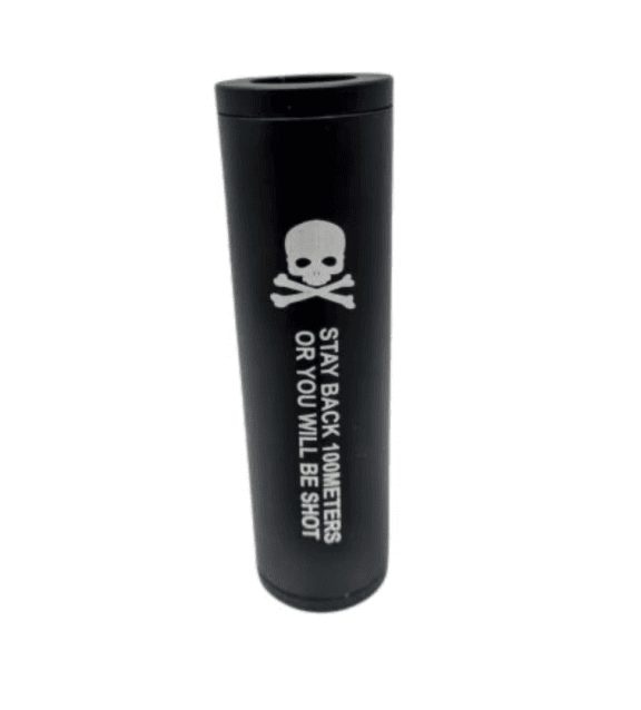 Rebel Precision Silencer with Skull Icon - 110mm - Airsoft Suppressors