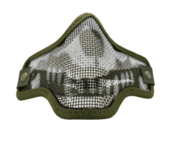 Rebel Precision Steel Lower Face Mask Skull OLIVE
