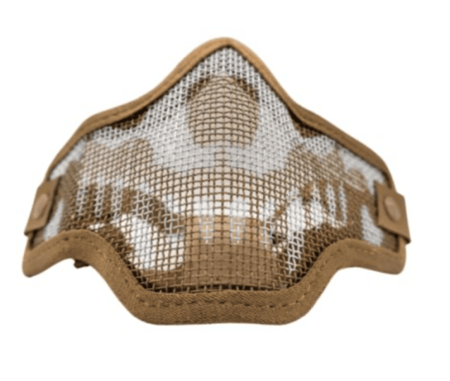 Rebel Precision Steel Lower Face Mask Skull TAN - Airsoft lower Face Protection