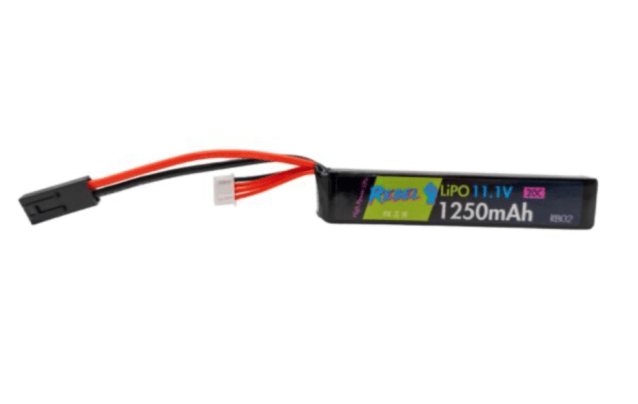 Rebel Battery - 1250mAh Lipo 11.1V 20C Stick - Mini Tamiya - Airsoft 11.1V Tamiya