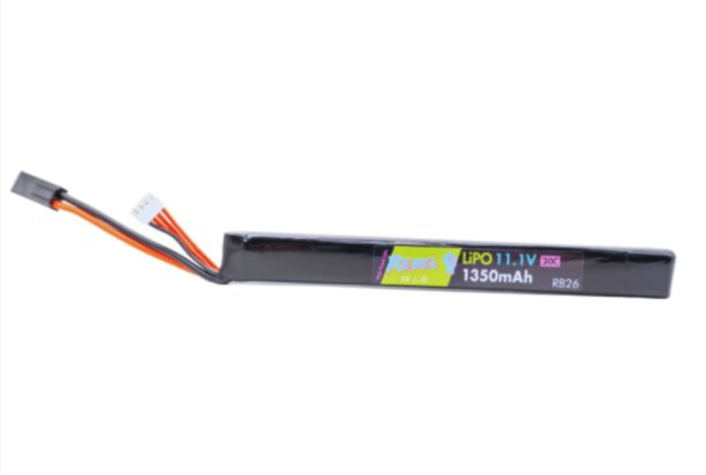 Rebel Battery - 1350mAh LiPo 11.1V 20C AK Stick - Mini Tamiya - Airsoft 11.1V Tamiya