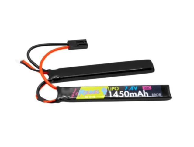 Rebel Battery - 1450mAh Lipo 7.4V 30C Nunchuck - Mini Tamiya - Airsoft AEG Magazines