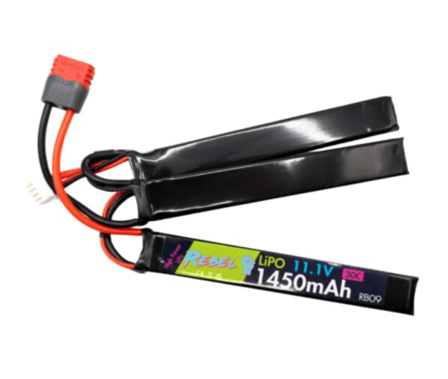 Rebel Battery - 1450mAh Lipo 11.1V 30C Nunchuck - Deans - airsoft 11.1V Deans
