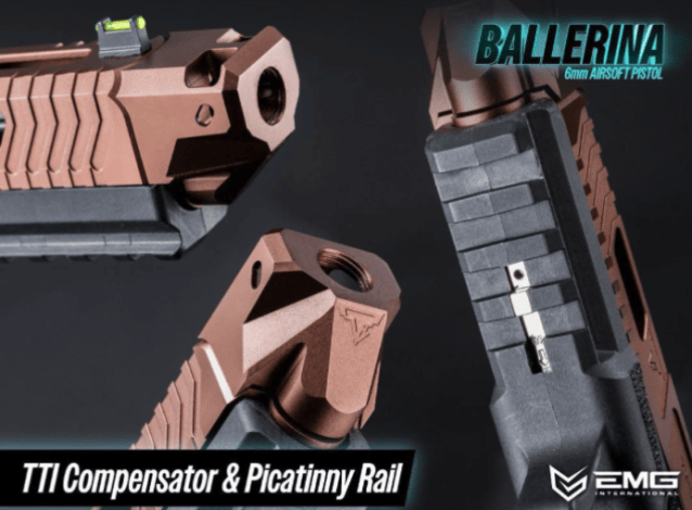 TTI JW Series Ballerina 2011 CNC Gas Blowback Airsoft Pistol (R34-3 Bronze - EMG/Army) - Airsoft Hi Capa Pistols - view 9