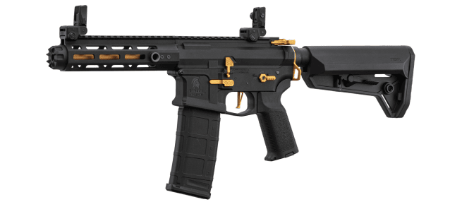 Lancer Tactical LT-32 Hellion 7" Gen 2 AEG Rifle Complete Pack - Black/Gold - All AEG Airsoft Rifles