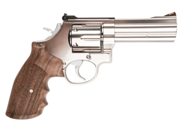 Ares S&W 686 4-inch CO2 Airsoft Revolver with Real Wood Grips (Silver - APR-003) - Airsoft Revolvers - view 4