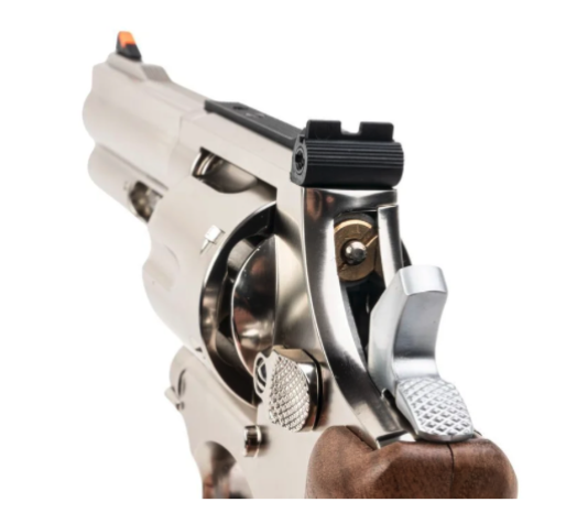 Ares S&W 686 4-inch CO2 Airsoft Revolver with Real Wood Grips (Silver - APR-003) - Airsoft Revolvers - view 6