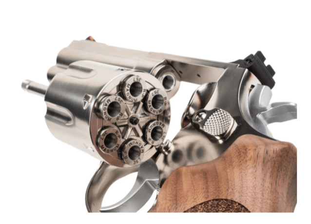 Ares S&W 686 4-inch CO2 Airsoft Revolver with Real Wood Grips (Silver - APR-003) - Airsoft Revolvers - view 7