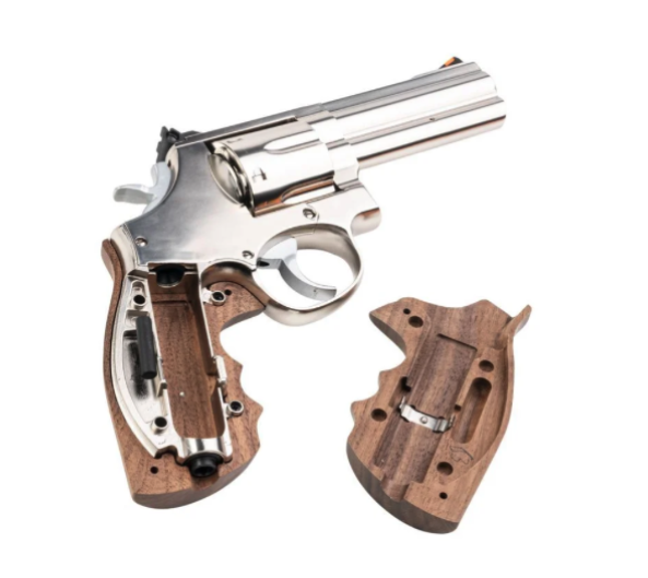 Ares S&W 686 4-inch CO2 Airsoft Revolver with Real Wood Grips (Silver - APR-003) - Airsoft Revolvers - view 8