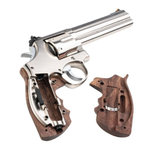 Ares S&W 686 6-inch Full Metal CO2 Airsoft Revolver with Real Wood Grips (Silver - APR-004) - Airsoft Revolvers - view 8